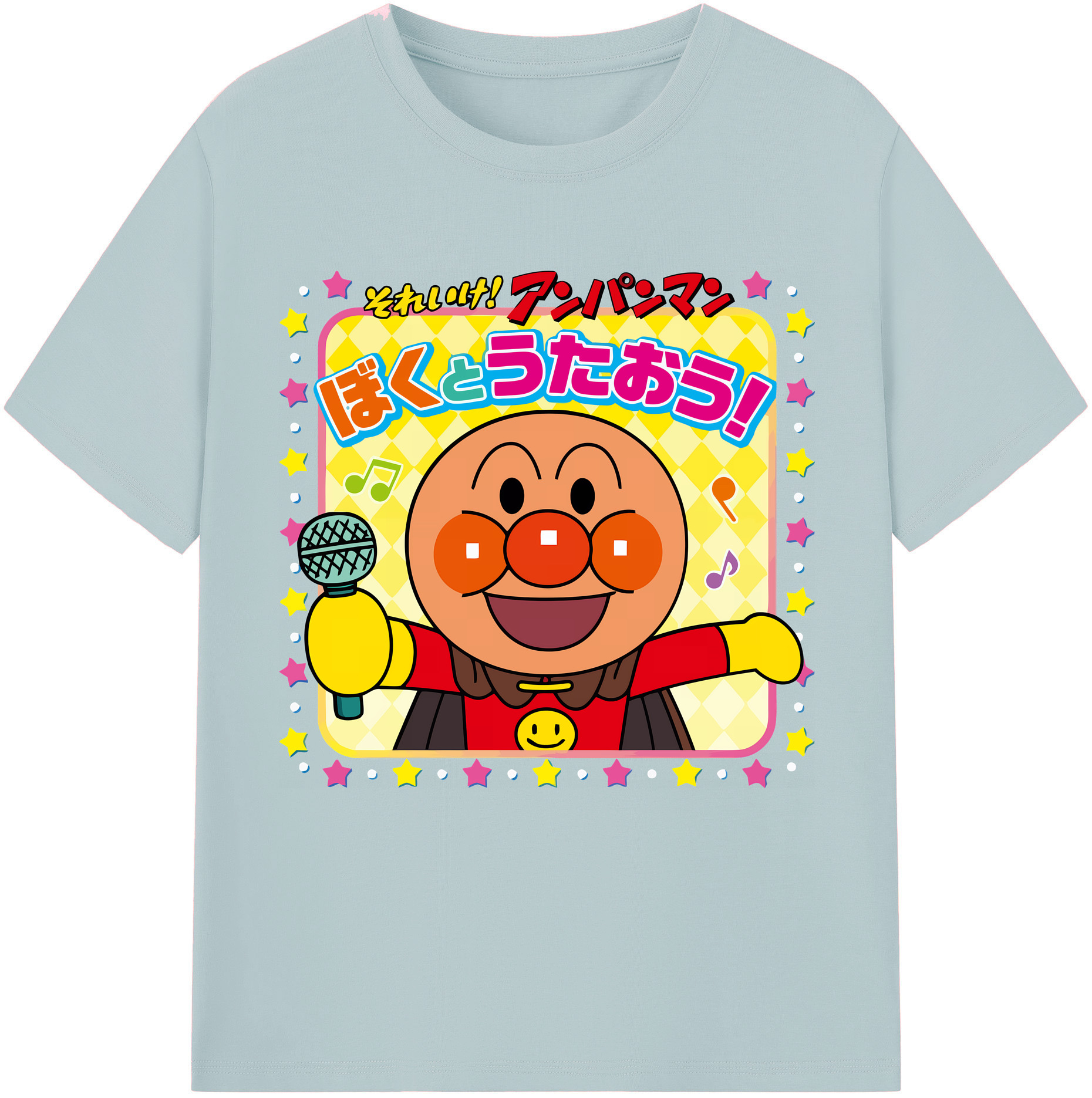 （画像用） アンパンマン Anpanman 綿100％半袖Tシャツ（フロントプリント）